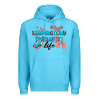 Ocean Blue Western Respiratory Therapist Life Premium Hoodie - LillyAllenDesigns