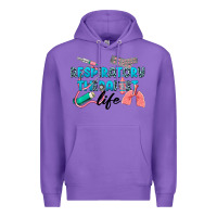Purple Western Respiratory Therapist Life Premium Hoodie - LillyAllenDesigns