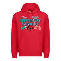 Red Western Respiratory Therapist Life Premium Hoodie - LillyAllenDesigns