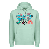 Seafoam Western Respiratory Therapist Life Premium Hoodie - LillyAllenDesigns