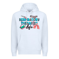 White Western Respiratory Therapist Life Premium Hoodie - LillyAllenDesigns