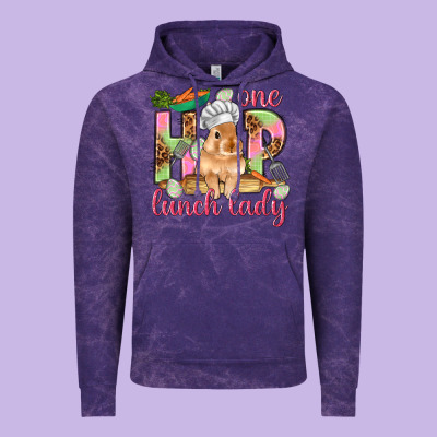 One Hip Lunch Lady Easter Day Vintage Hoodie Designed By Howdyjamesfarm