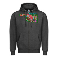 Charcoal Heather oklahoma Zipper Hoodie - SublimationCraftShop
