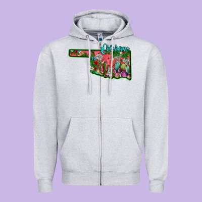 Oklahoma Zipper Hoodie Designed By Sublimationcraftshop
