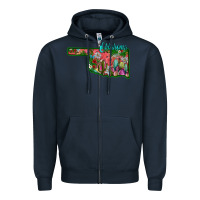 Navy oklahoma Zipper Hoodie - SublimationCraftShop