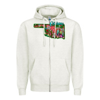 Oatmeal Heather oklahoma Zipper Hoodie - SublimationCraftShop