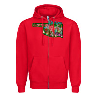 Red oklahoma Zipper Hoodie - SublimationCraftShop