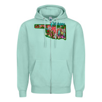 Seafoam oklahoma Zipper Hoodie - SublimationCraftShop