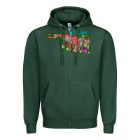 Sports Green oklahoma Zipper Hoodie - SublimationCraftShop