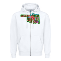 White oklahoma Zipper Hoodie - SublimationCraftShop