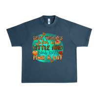 Midnight Navy give thanks for a little and you will find a lot Urban Heavy Tee - CowGirlArtShop