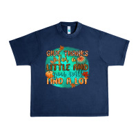 Navy give thanks for a little and you will find a lot Urban Heavy Tee - CowGirlArtShop