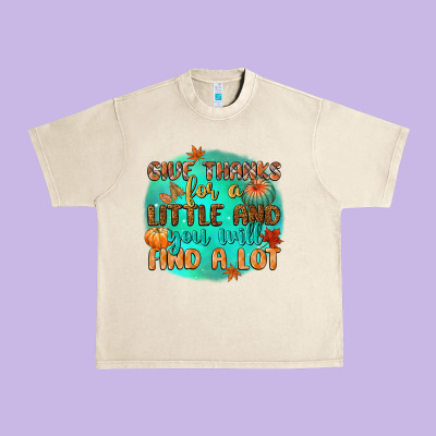 Give Thanks For A Little And You Will Find A Lot Urban Heavy Tee Designed By Cowgirlartshop