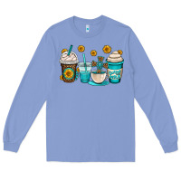 Colony Blue jesus coffee cups Long Sleeve Tee - OliviaCreatesArt