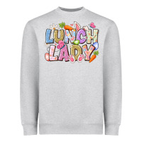 Heather Grey lunch lady easter Heavyweight Sweatshirt - CowhideDigitalArt