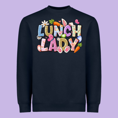 Lunch Lady Easter Heavyweight Sweatshirt Designed By Cowhidedigitalart