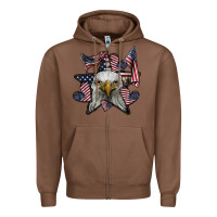 Chestnut eagle star png Zipper Hoodie - SublimationCraftShop