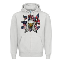 Dove Grey eagle star png Zipper Hoodie - SublimationCraftShop