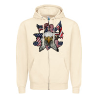 Sandshell eagle star png Zipper Hoodie - SublimationCraftShop