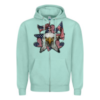 Seafoam eagle star png Zipper Hoodie - SublimationCraftShop