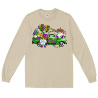 Mushroom mardi gras gnomes truck Long Sleeve Tee - OliviaCreatesArt