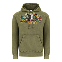 Vintage Olive Mom with cow Vintage Hoodie - CowGirlArtShop