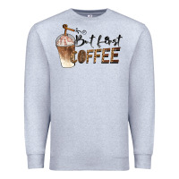 Heather Grey but first coffee Premium Sweatshirt - BarkalooDesign