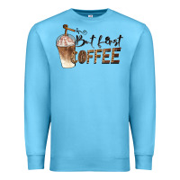 Ocean Blue but first coffee Premium Sweatshirt - BarkalooDesign