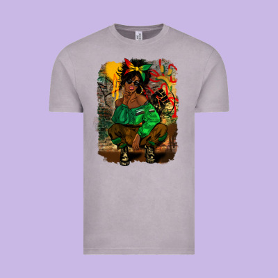 Juneteenth Black Woman Fashion Girl Vintage Tee Designed By Cowgirlartshop