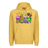 Antique Gold mardi gras coffee cups Premium Hoodie - Jasminsmagicworld