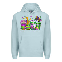 Blue Mist mardi gras coffee cups Premium Hoodie - Jasminsmagicworld