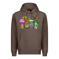 Coffee mardi gras coffee cups Premium Hoodie - Jasminsmagicworld