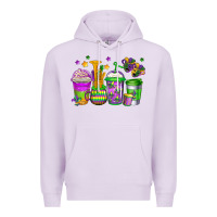 Lilac mardi gras coffee cups Premium Hoodie - Jasminsmagicworld