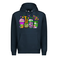Navy mardi gras coffee cups Premium Hoodie - Jasminsmagicworld