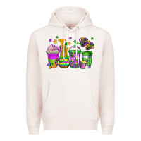 Pale Pink mardi gras coffee cups Premium Hoodie - Jasminsmagicworld