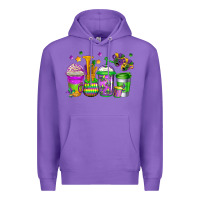 Purple mardi gras coffee cups Premium Hoodie - Jasminsmagicworld