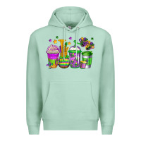 Seafoam mardi gras coffee cups Premium Hoodie - Jasminsmagicworld