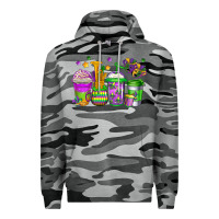 Slate Camo mardi gras coffee cups Premium Hoodie - Jasminsmagicworld