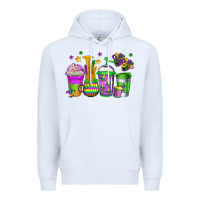 White mardi gras coffee cups Premium Hoodie - Jasminsmagicworld