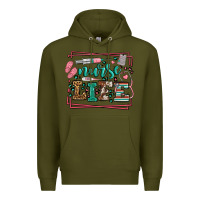 Army Green Nurse life leopard frame Premium Hoodie - LillyAllenDesigns