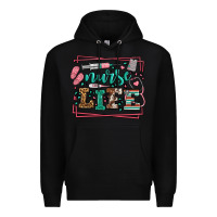 Black Nurse life leopard frame Premium Hoodie - LillyAllenDesigns