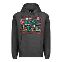 Charcoal Heather Nurse life leopard frame Premium Hoodie - LillyAllenDesigns