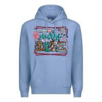 Colony Blue Nurse life leopard frame Premium Hoodie - LillyAllenDesigns