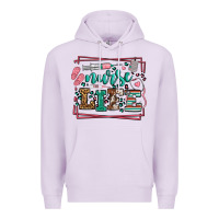 Lilac Nurse life leopard frame Premium Hoodie - LillyAllenDesigns