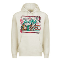 Oatmeal Heather Nurse life leopard frame Premium Hoodie - LillyAllenDesigns
