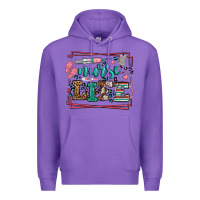 Purple Nurse life leopard frame Premium Hoodie - LillyAllenDesigns