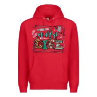 Red Nurse life leopard frame Premium Hoodie - LillyAllenDesigns