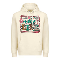 Sandshell Nurse life leopard frame Premium Hoodie - LillyAllenDesigns