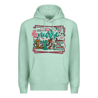 Seafoam Nurse life leopard frame Premium Hoodie - LillyAllenDesigns