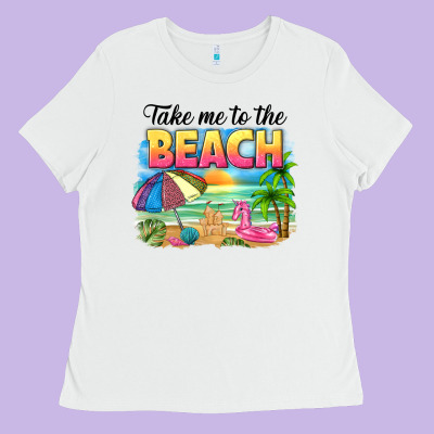 Take Me To The Beach Ladies Tee Designed By Nancycooperartshop